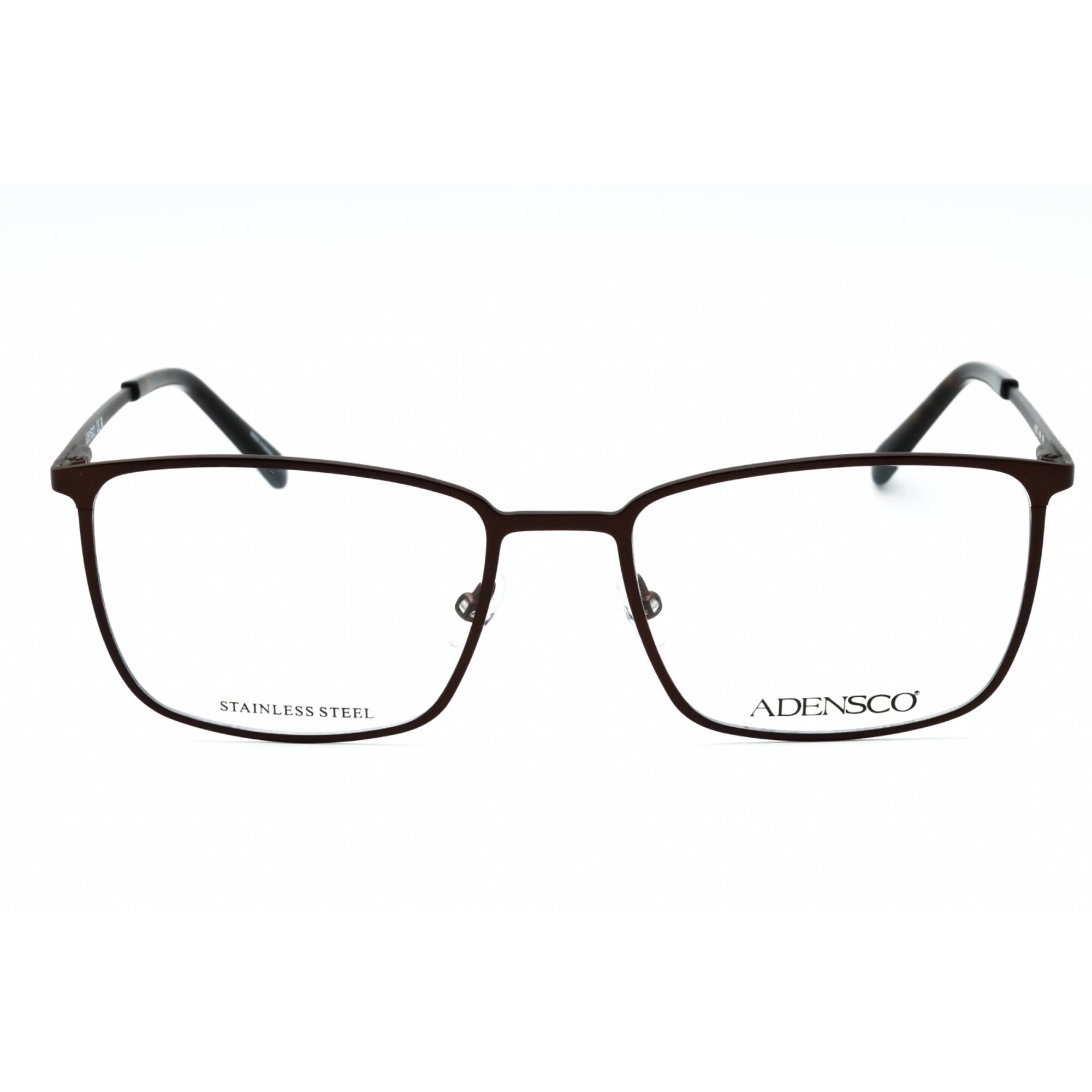 Adensco Men's Eyeglasses - Matte Brown Full Rim Rectangular Frame | AD 132 04IN 00