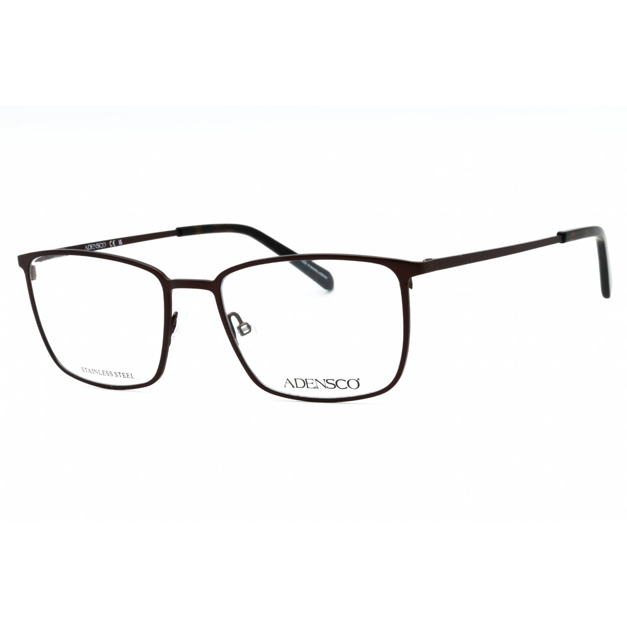 Adensco Men's Eyeglasses - Matte Brown Full Rim Rectangular Frame | AD 132 04IN 00