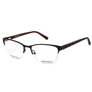 Adensco Women's Eyeglasses - Half Rim Rectangular Frame Demo Lens | Ad 221 0003 00