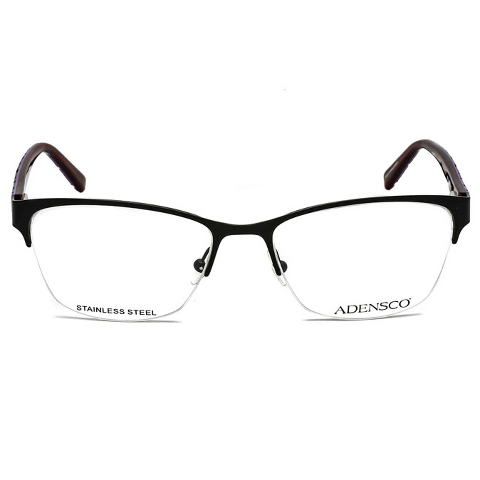 Adensco Women's Eyeglasses - Half Rim Rectangular Frame Demo Lens | Ad 221 0003 00