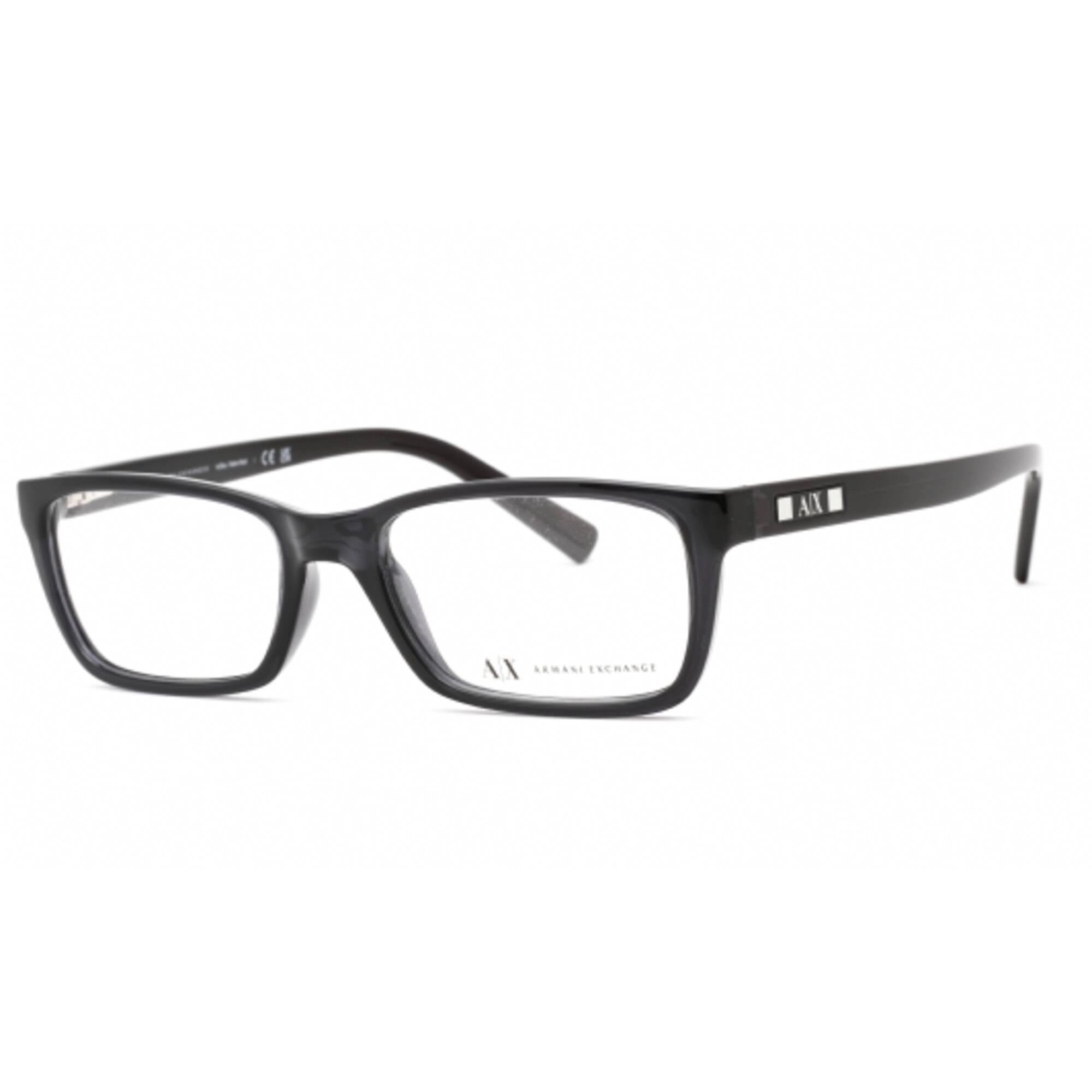 Armani Exchange Women's Eyeglasses - Black Rectangular Frame Clear Lens | AX3007 8005