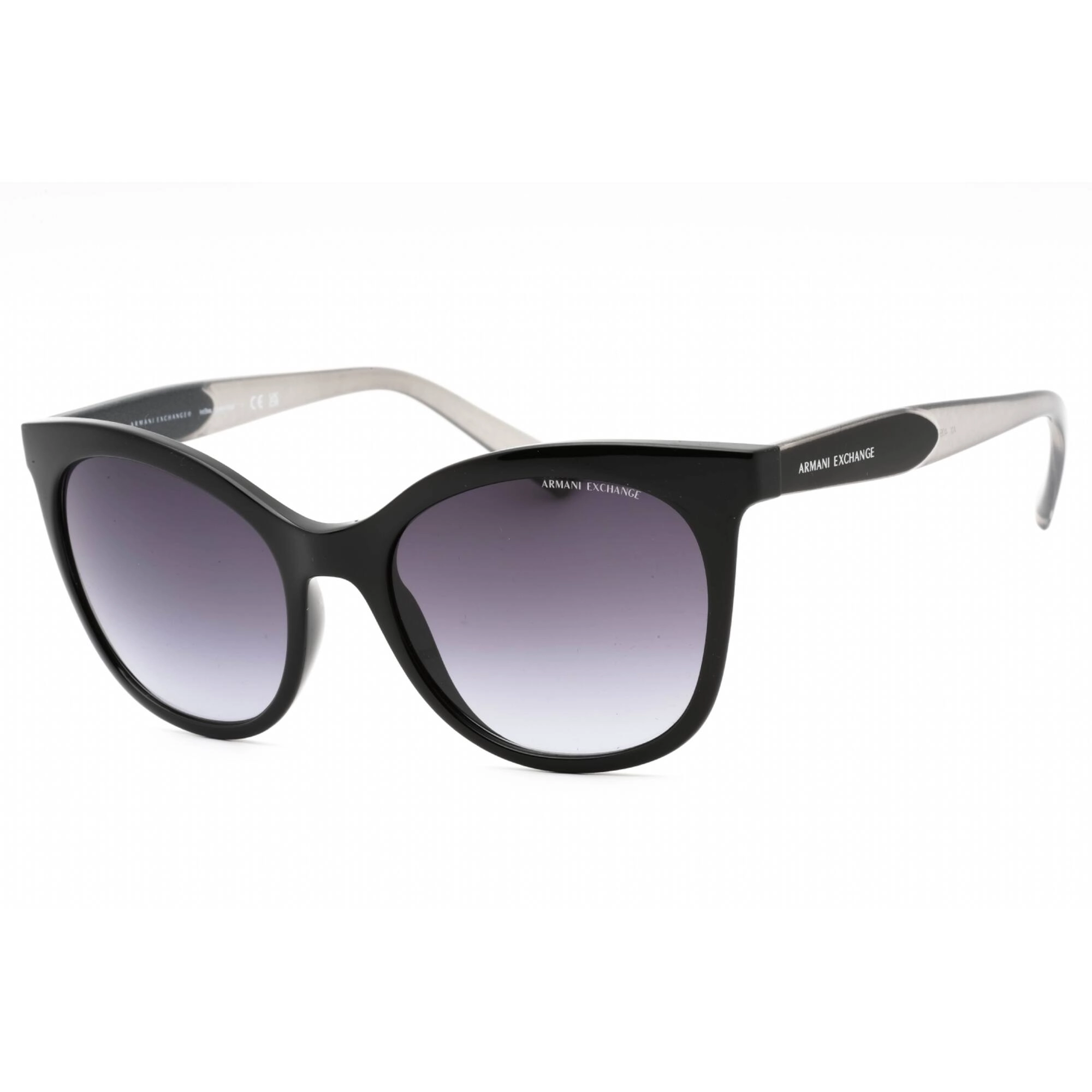 Armani Exchange Women's Sunglasses - Shiny Black Cat Eye Full Rim | 0AX4094S 81588G