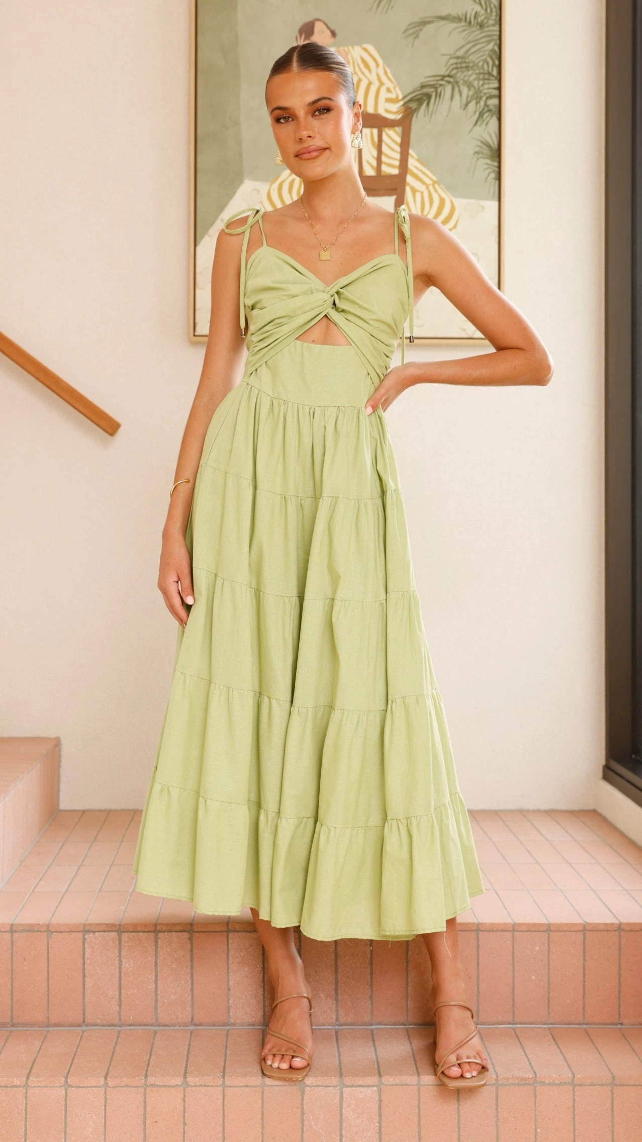 Armani Maxi Dress - Light Green