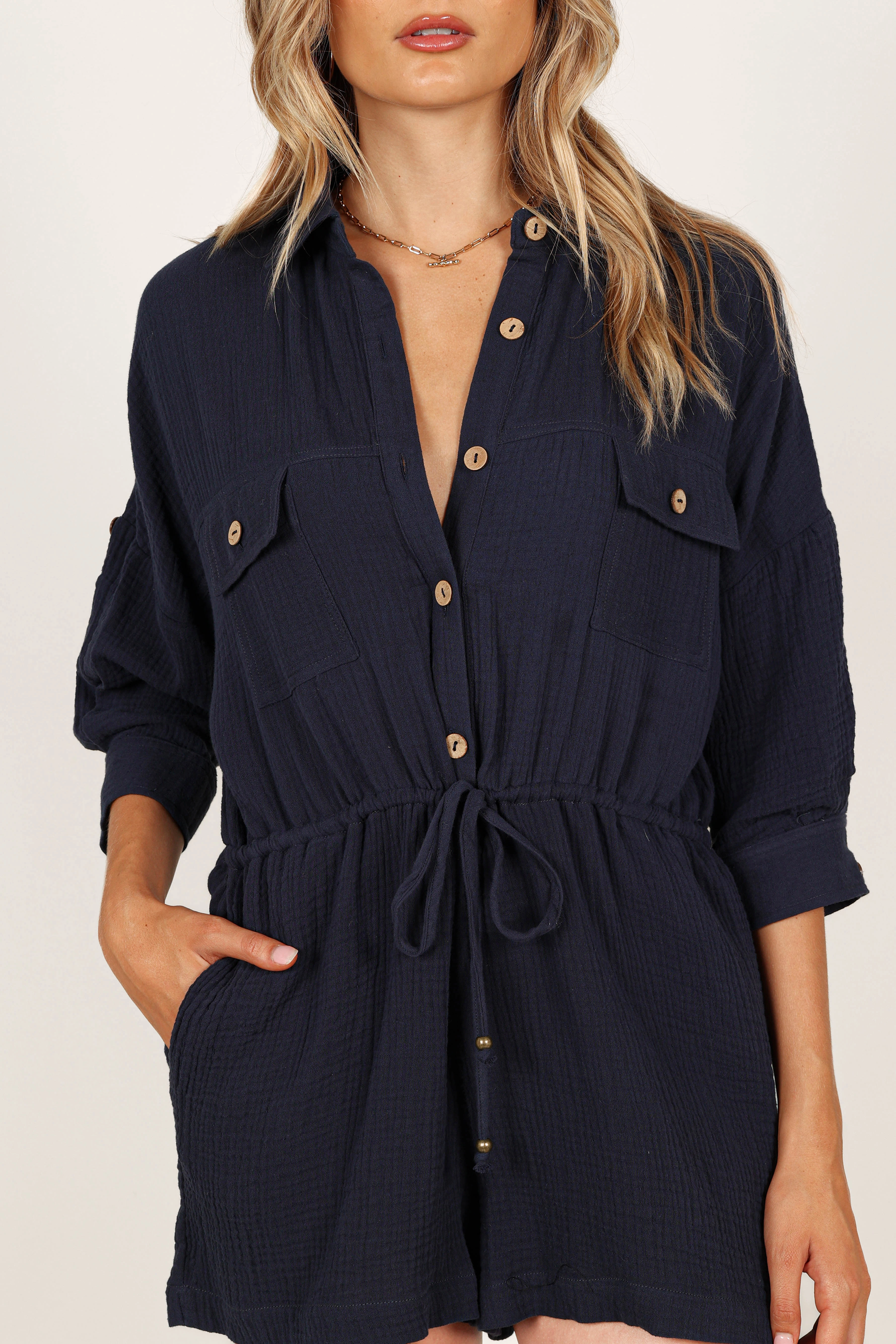 Arya Playsuit - Navy