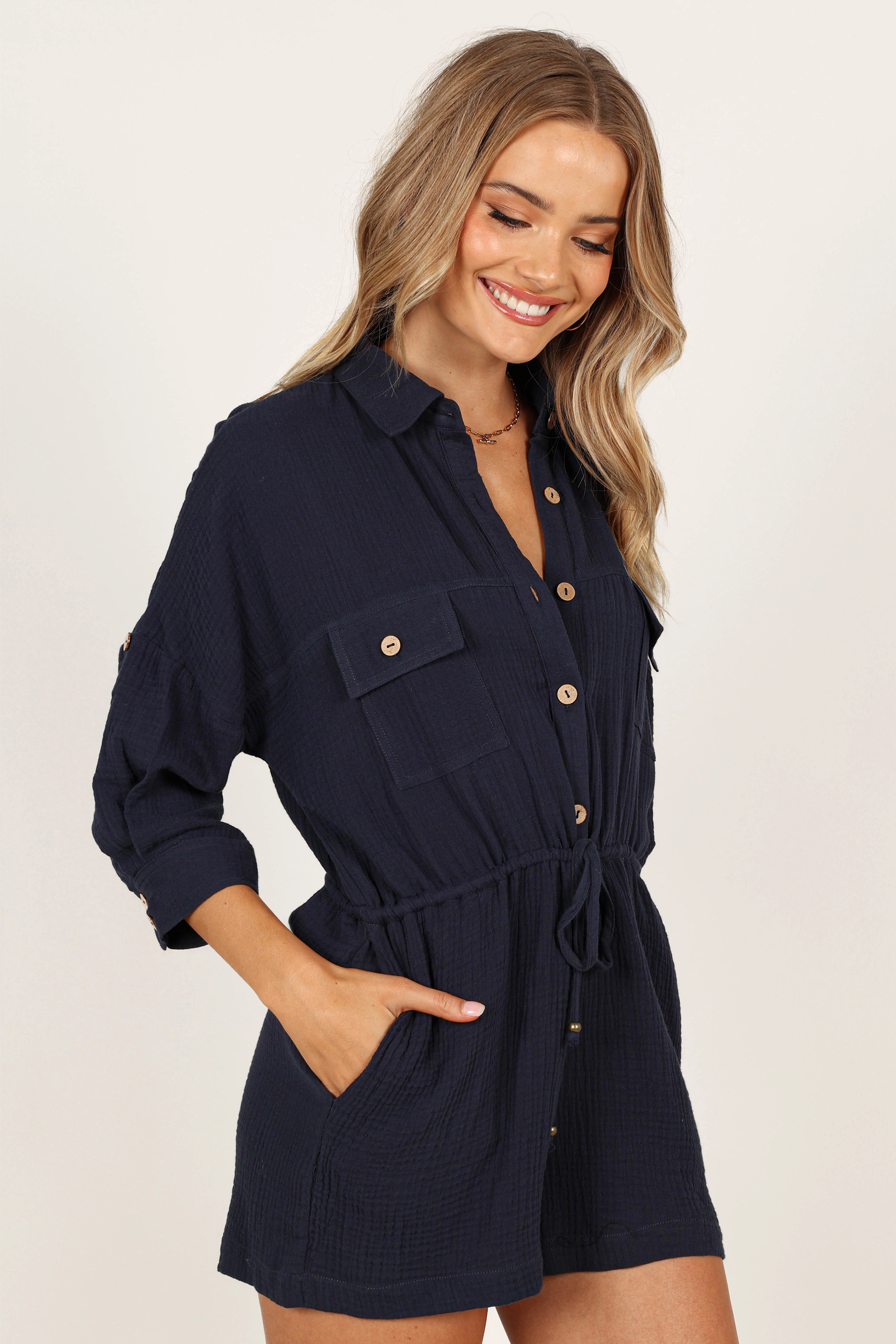Arya Playsuit - Navy