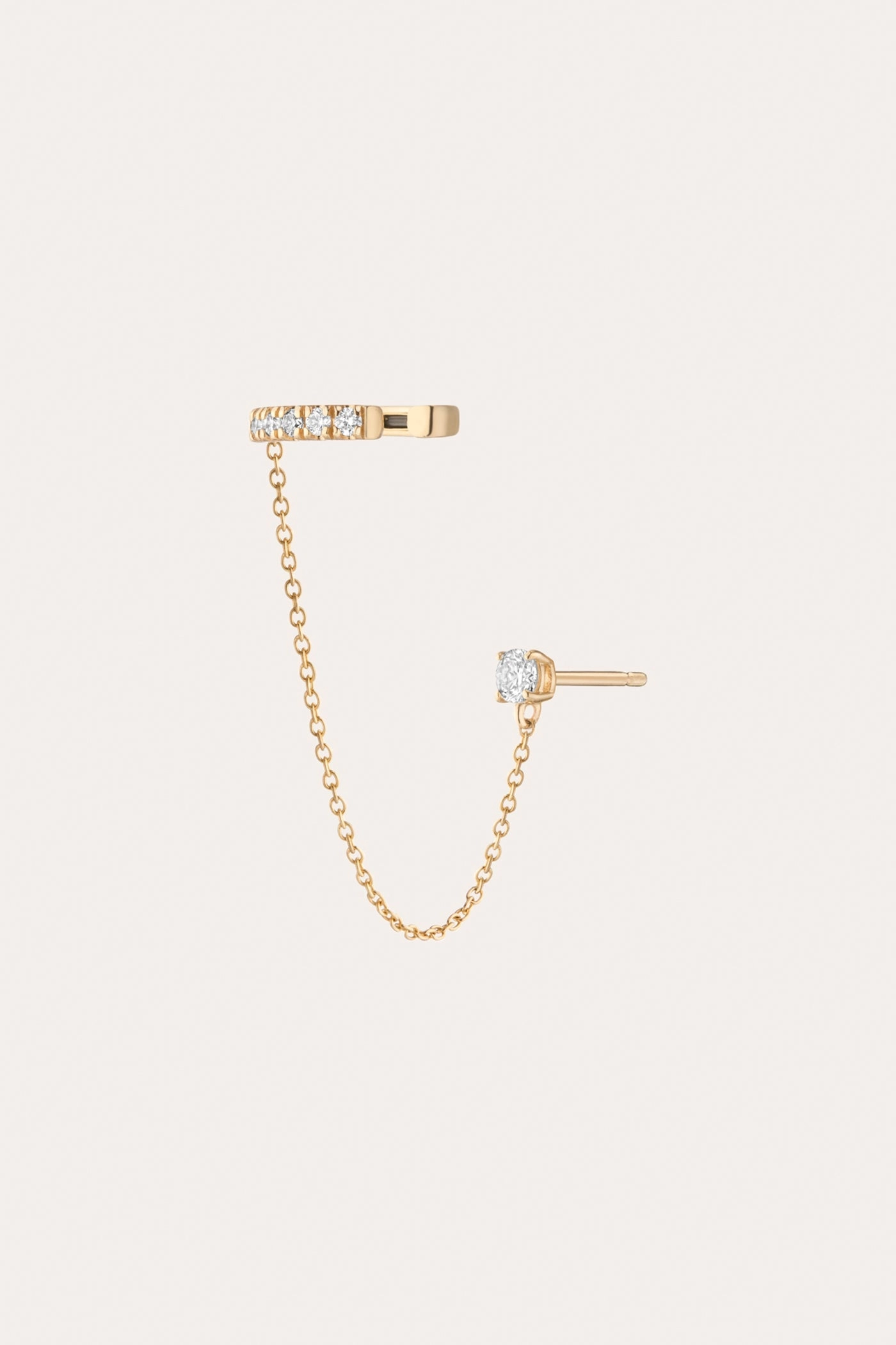 Aurate x Frye: Lab Grown Diamond Stud and Ear Cuff