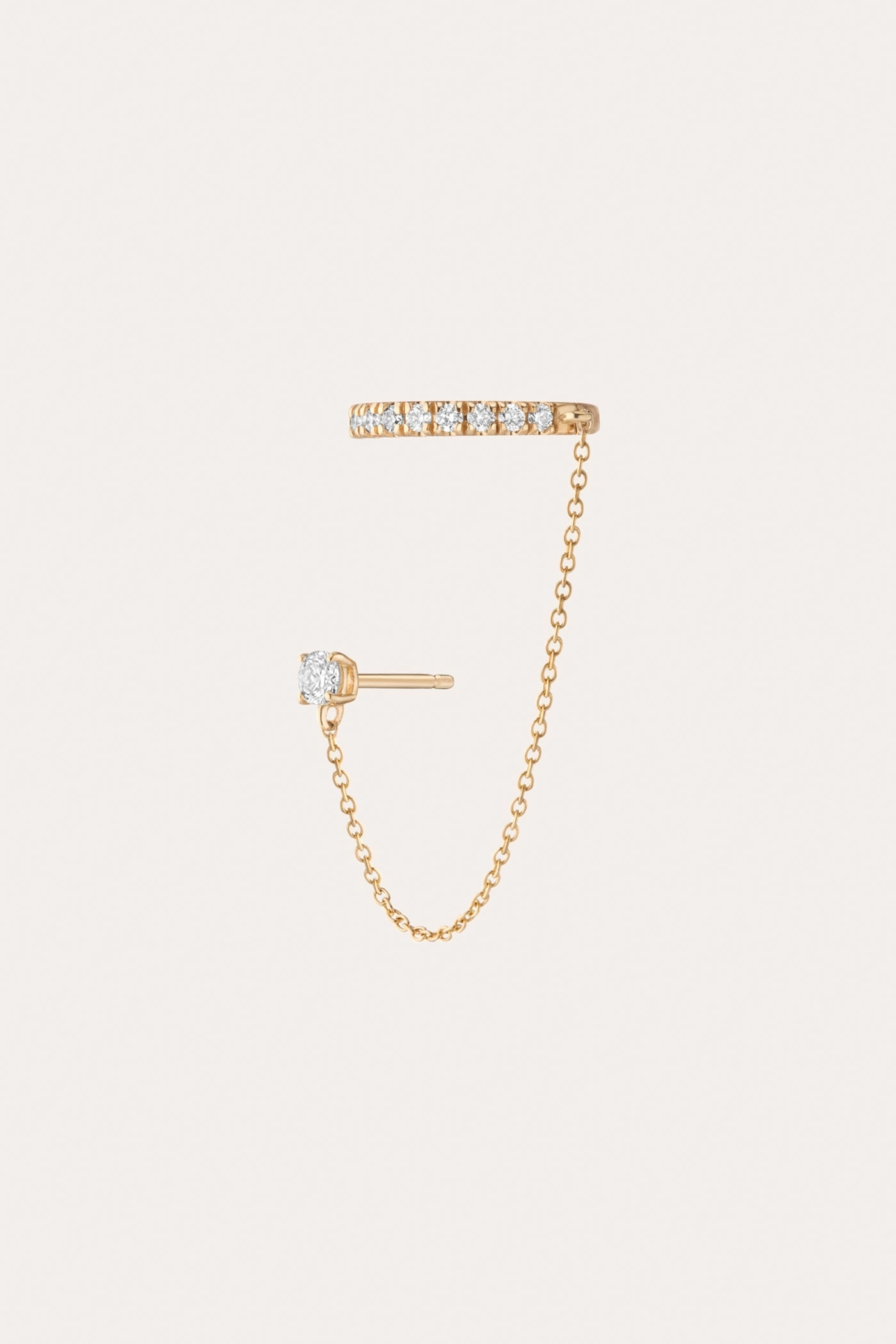 Aurate x Frye: Lab Grown Diamond Stud and Ear Cuff