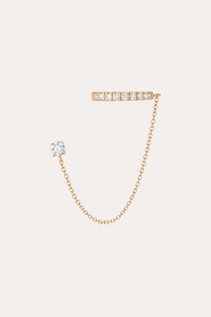 Aurate x Frye: Lab Grown Diamond Stud and Ear Cuff