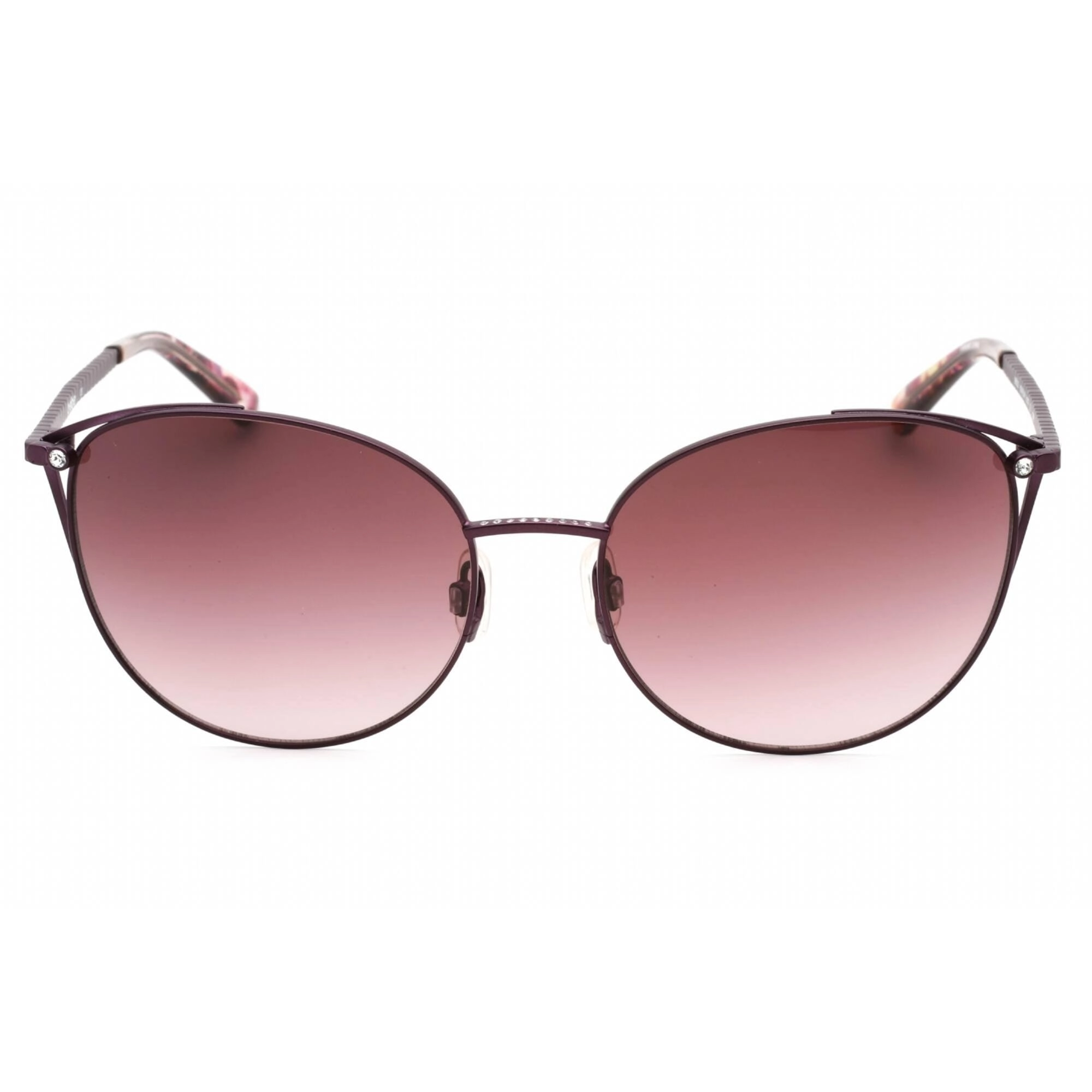 Bebe Women's Sunglasses - Plum Metal Full Rim Adjustable Nose Pads Frame | BB7226 500