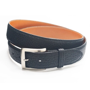 Black American Bison Leather Golf Belt