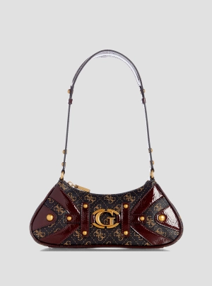 Brown Logo Mintha Shoulder Bag
