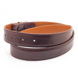 Burgundy Lizard Belt Straps