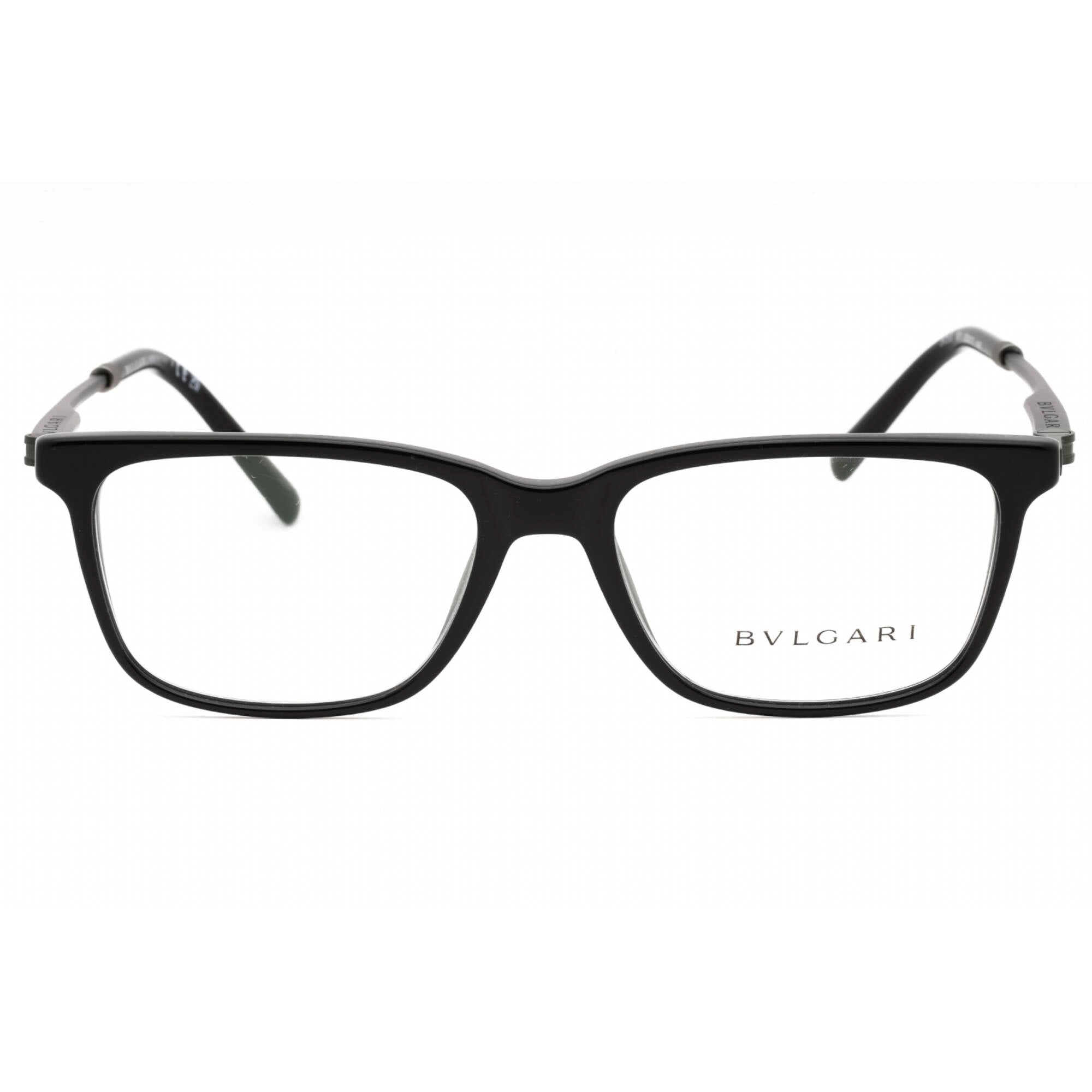 Bvlgari Men's Eyeglasses - Black Plastic Full Rim Rectangular Frame | 0BV3053 501