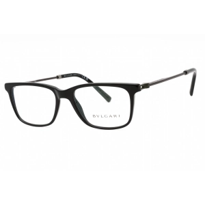 Bvlgari Men's Eyeglasses - Black Plastic Full Rim Rectangular Frame | 0BV3053 501