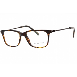 Bvlgari Men's Eyeglasses - Dark Havana Plastic Full Rim Rectangular | 0BV3053 504