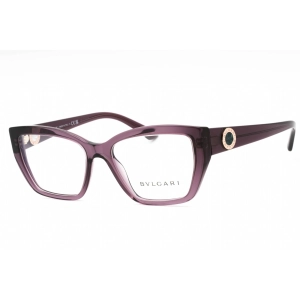 Bvlgari Women's Eyeglasses - Transparent Amethyst Plastic 53mm Frame | 0BV4221 5518