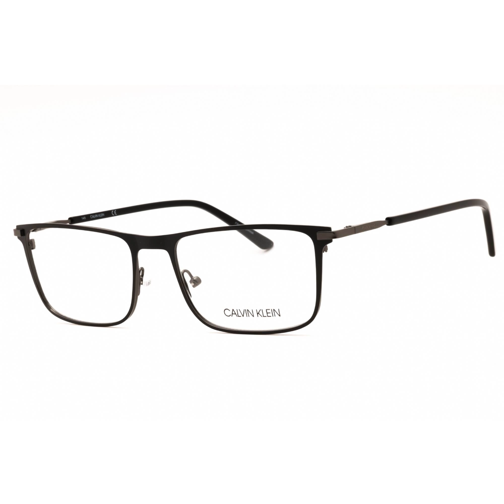 Calvin Klein Men's Eyeglasses - Matte Black Metal Rectangular Frame | CK20304 001