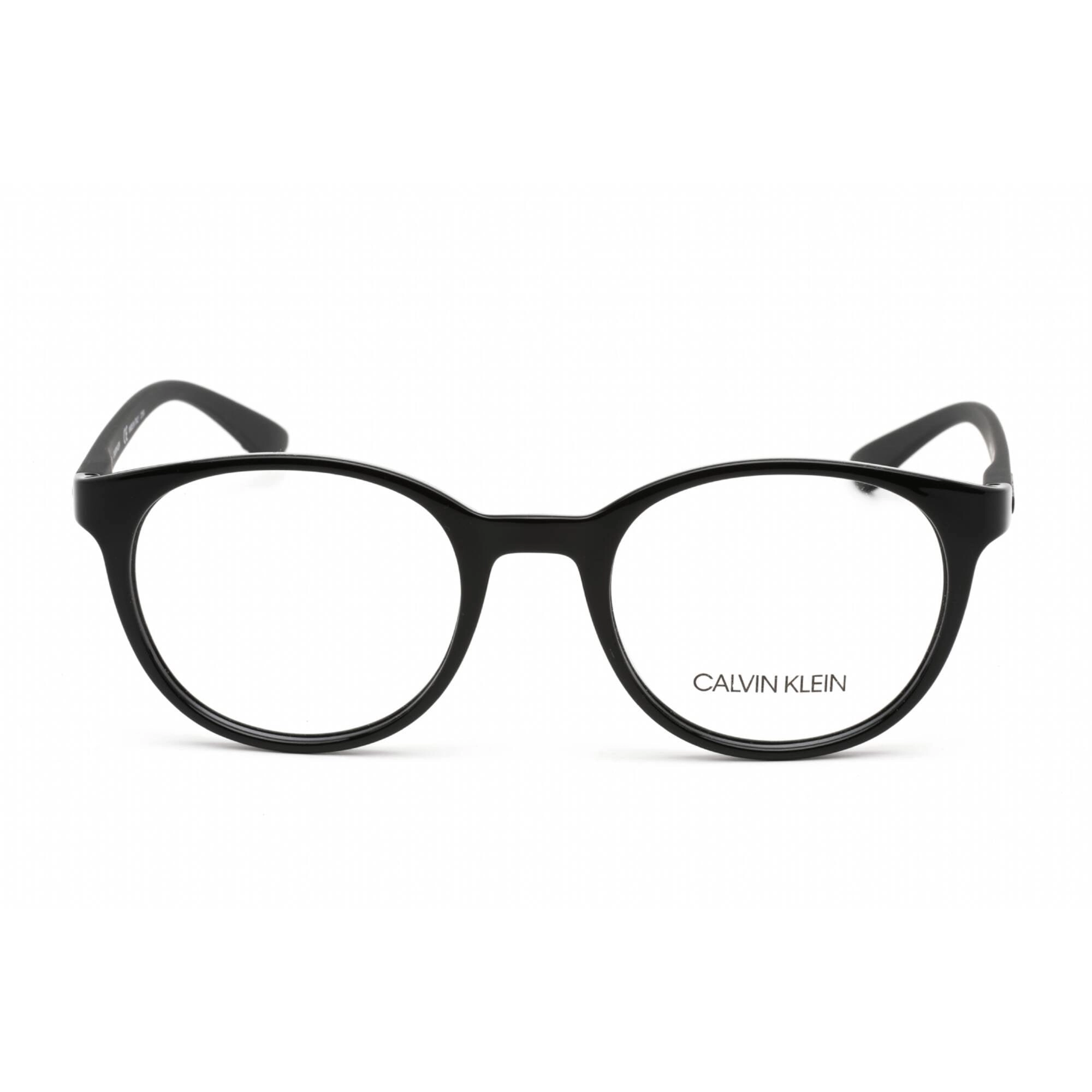 Calvin Klein Unisex Eyeglasses - Full Rim Round Black Plastic Frame | CK19570 001