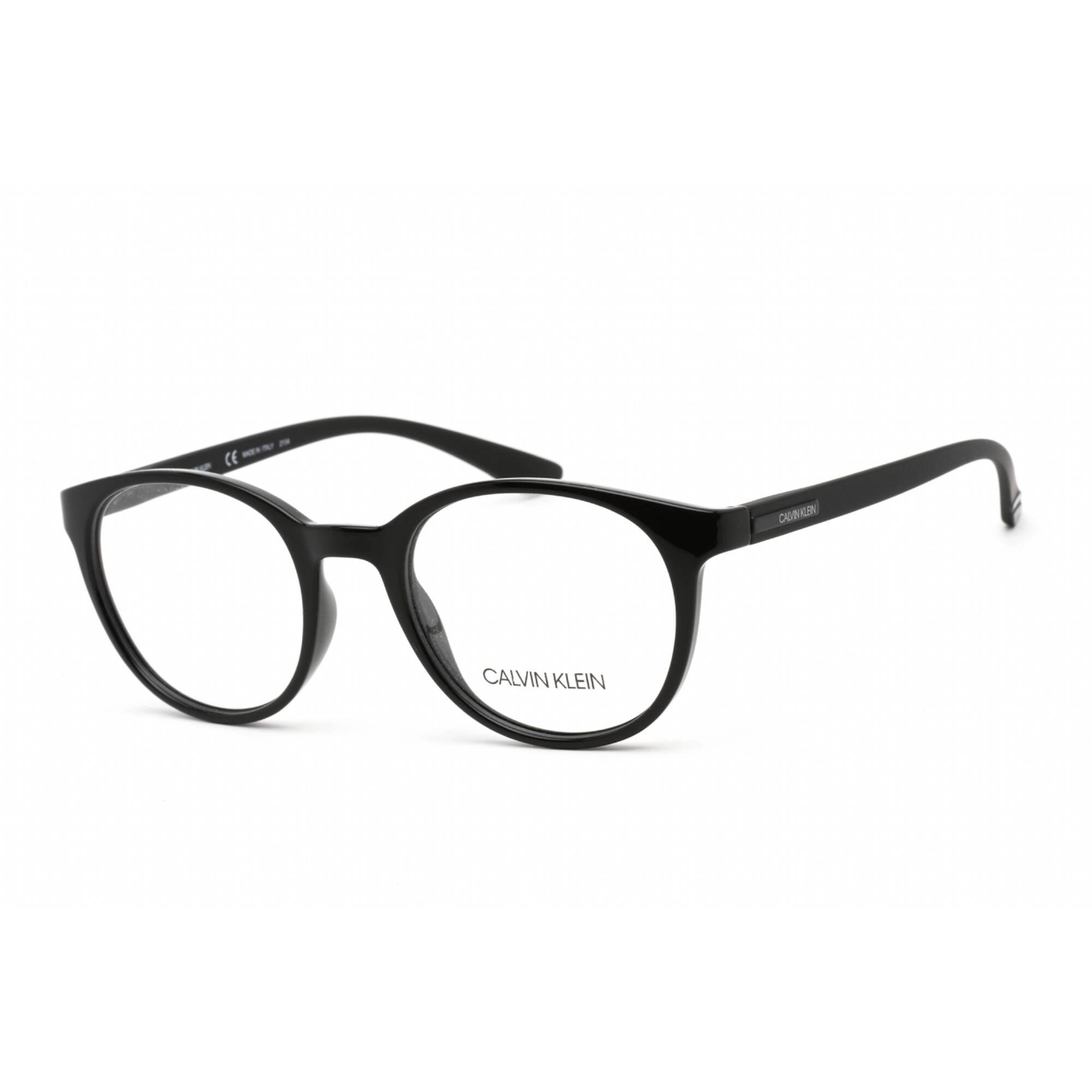 Calvin Klein Unisex Eyeglasses - Full Rim Round Black Plastic Frame | CK19570 001