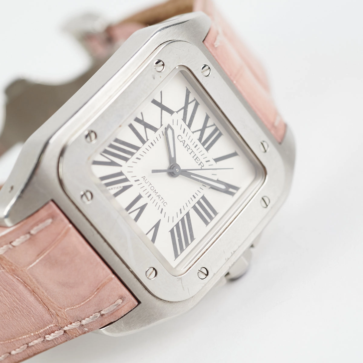 Cartier Santos De Watch Pink Automatic Movement