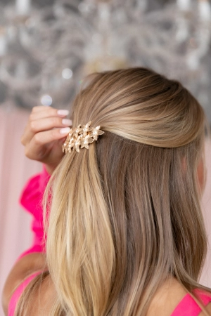 Celeste Embellished Hairclip - Gold