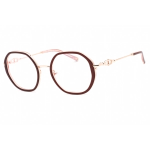 Charriol Men's Eyeglasses - Full Rim Shiny Pink Gold/Burgundy Hexagon | PC71050 C03