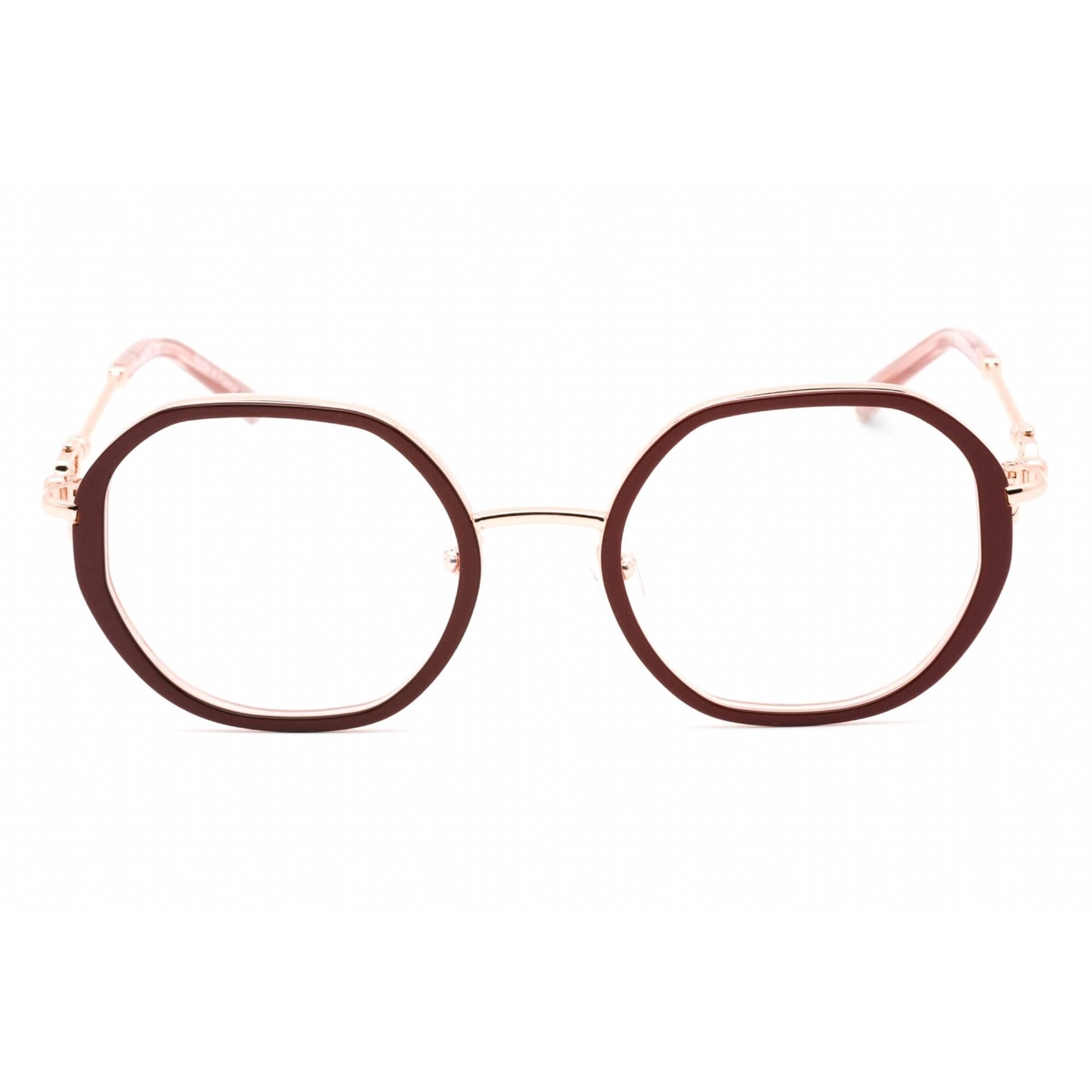 Charriol Men's Eyeglasses - Full Rim Shiny Pink Gold/Burgundy Hexagon | PC71050 C03