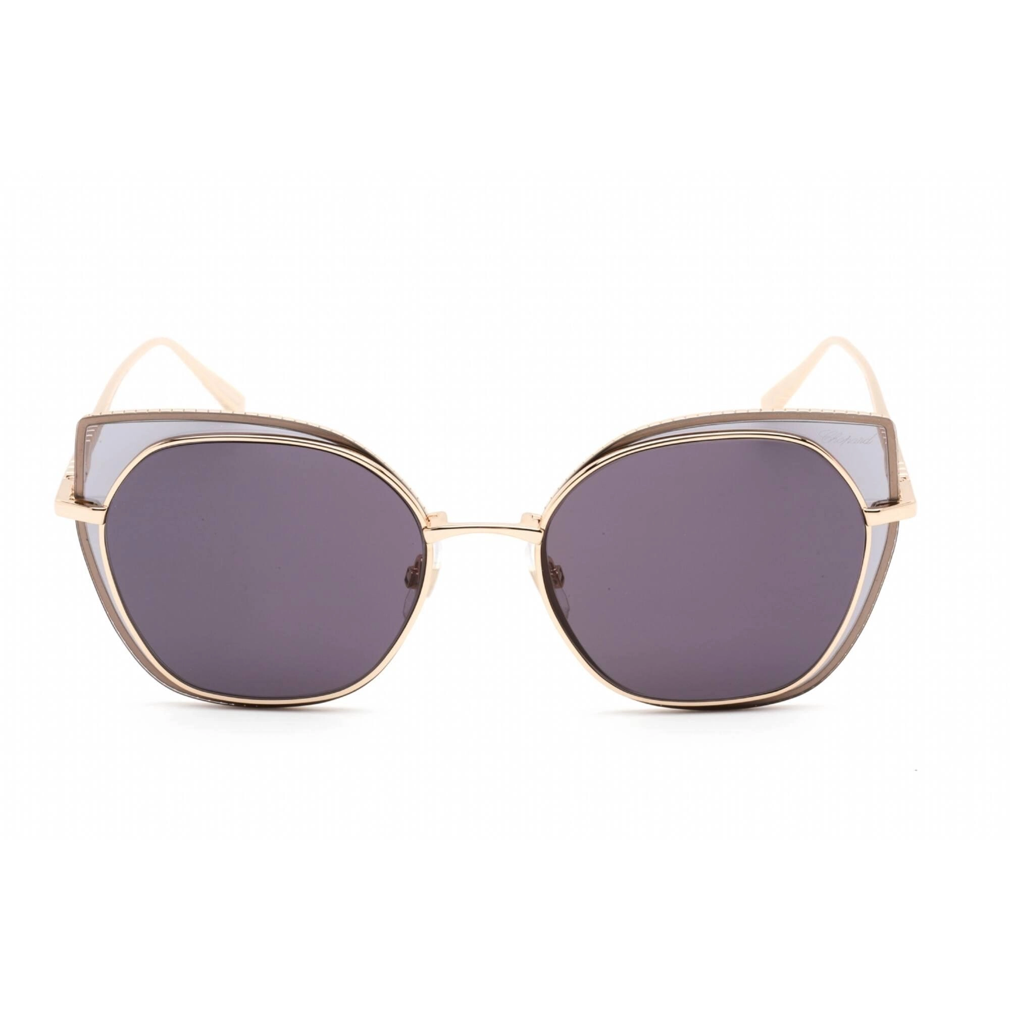 Chopard Men's Sunglasses - Full Rim Polished Rose Gold Metal Aviator | SCHF74M 300F