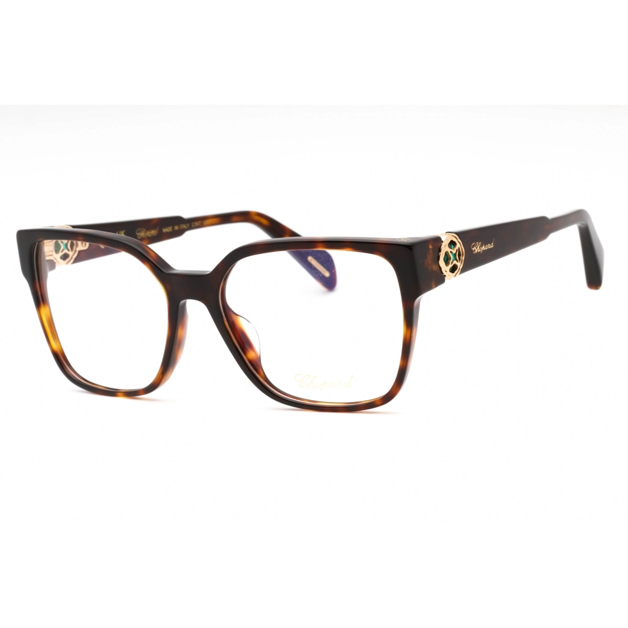 Chopard Women's Eyeglasses - Shiny Tortoise Plastic Square Full Rim | VCH324S 0743