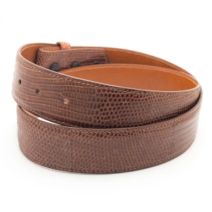 Cognac Lizard Belt Straps
