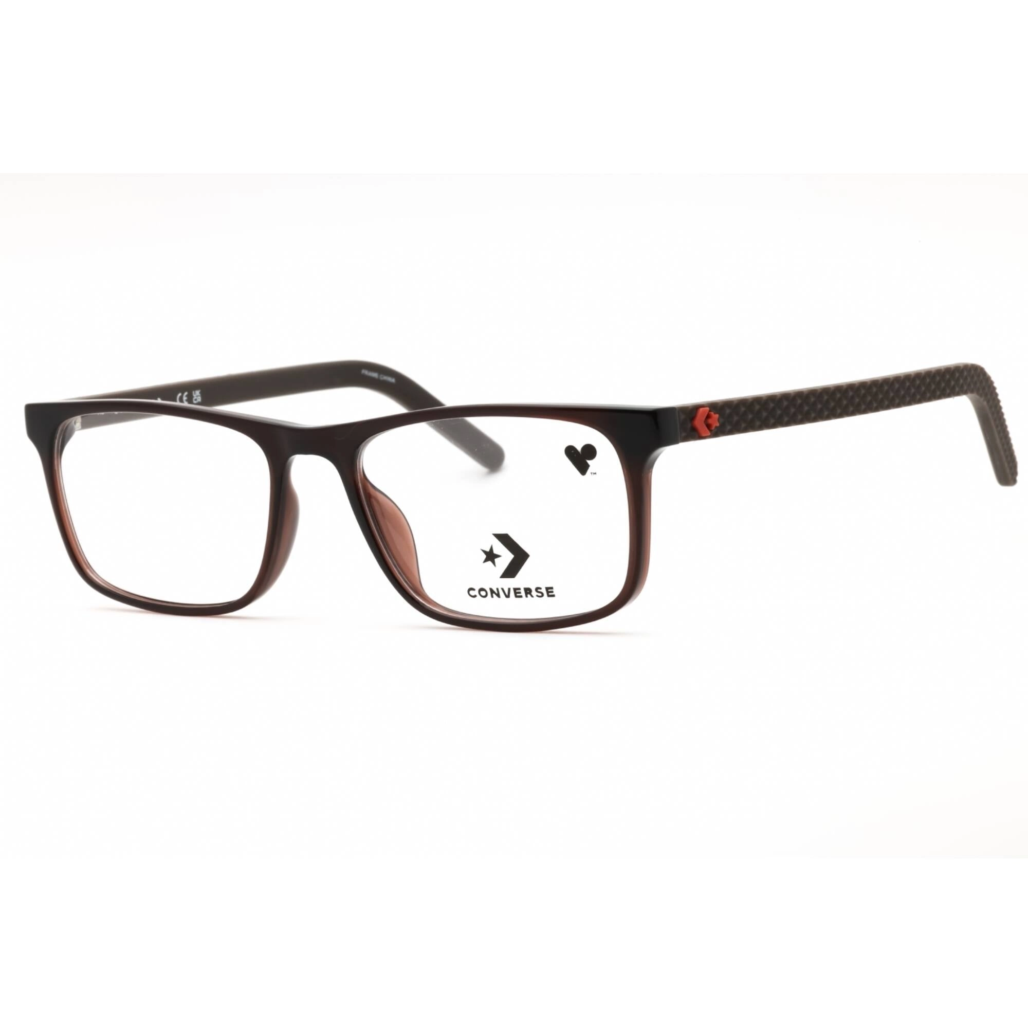 Converse Men's Eyeglasses - Crystal Brazil Nut Rectangular Full Rim Frame | CV5059 201