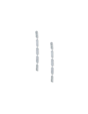 CZ Linear Baguette Earrings