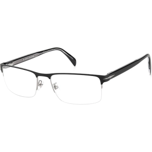 David Beckham Men's Eyeglasses - Matte Black Ruthenium Half Rim Frame | DB-1068 0TI7