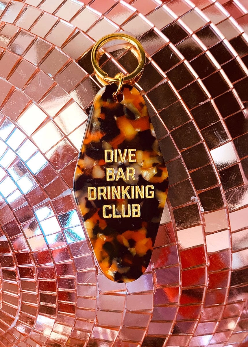 Dive Bar Drinking Club Keytag