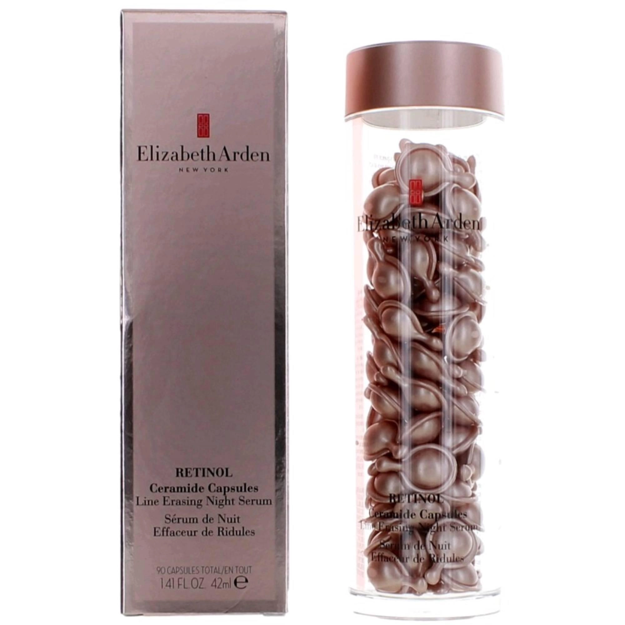 Elizabeth Arden Women's Line Erasing Night Serum - Retinol Ceramide, 90 Capsules