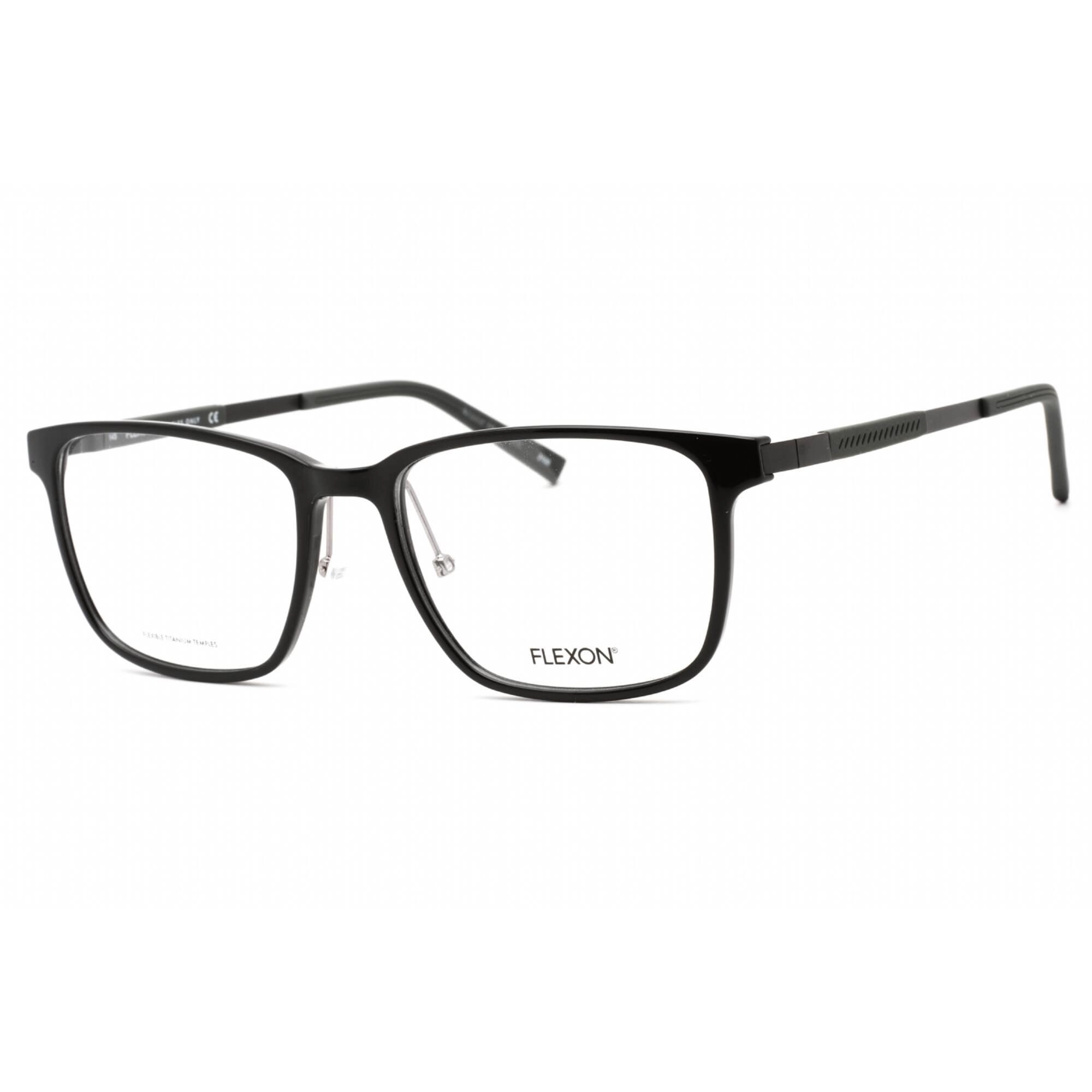 Flexon Men's Eyeglasses - Full Rim Black Titanium Rectangular | FLEXON EP8004 001