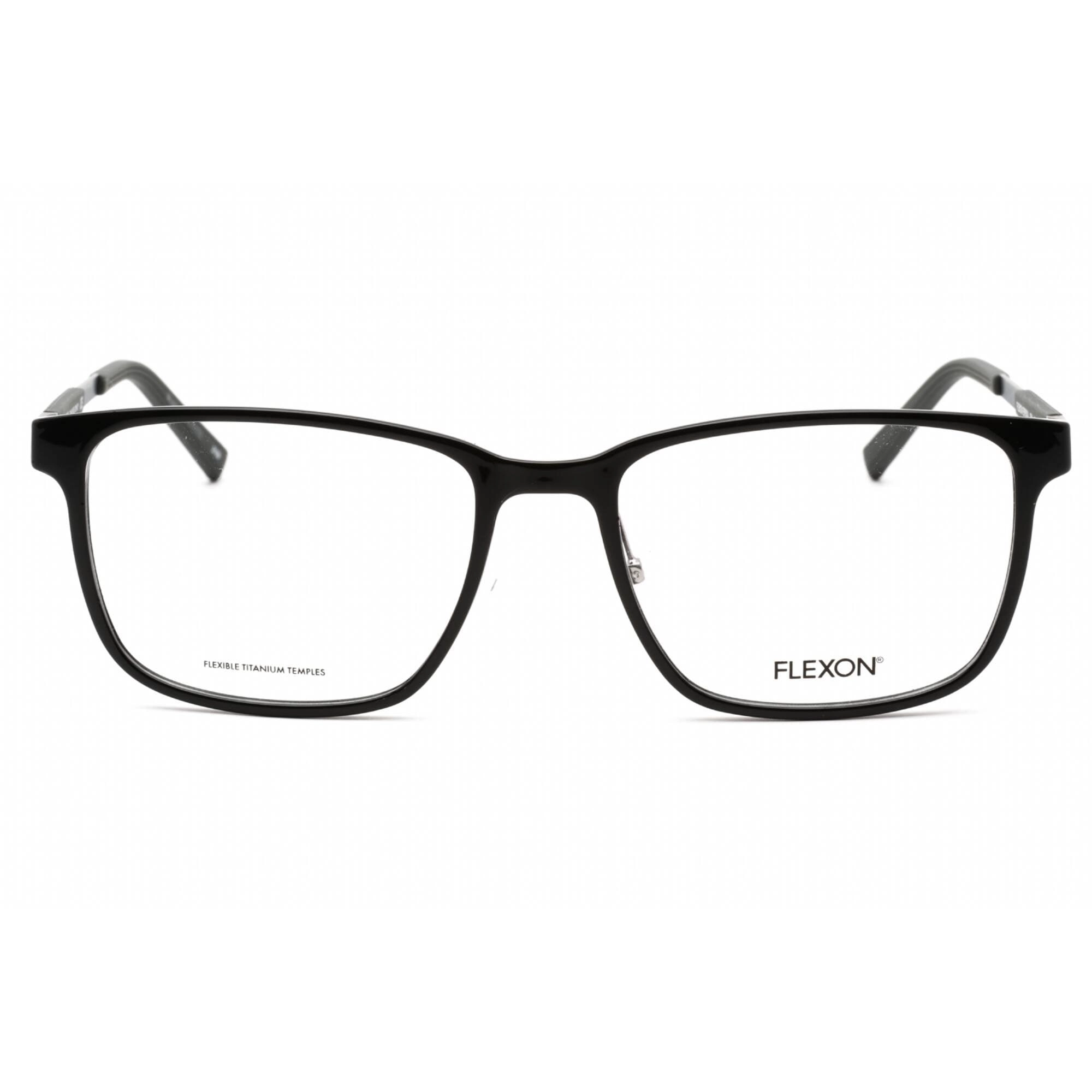 Flexon Men's Eyeglasses - Full Rim Black Titanium Rectangular | FLEXON EP8004 001