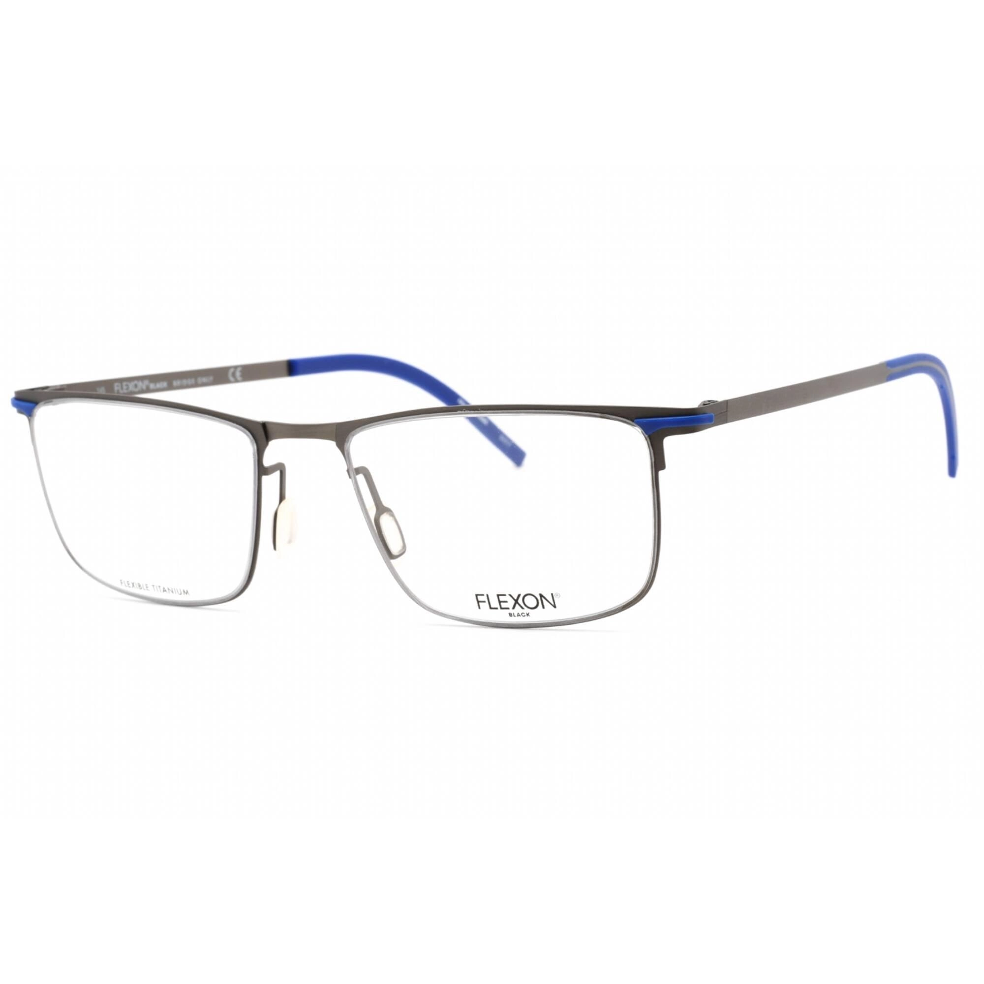 Flexon Men's Eyeglasses - Full Rim Gunmetal Metal Rectangular Frame | FLEXON B2005 033
