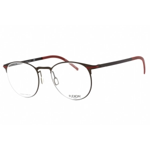 Flexon Men's Eyeglasses - Graphite Full Rim Round Frame Clear Lens | FLEXON B2000 035