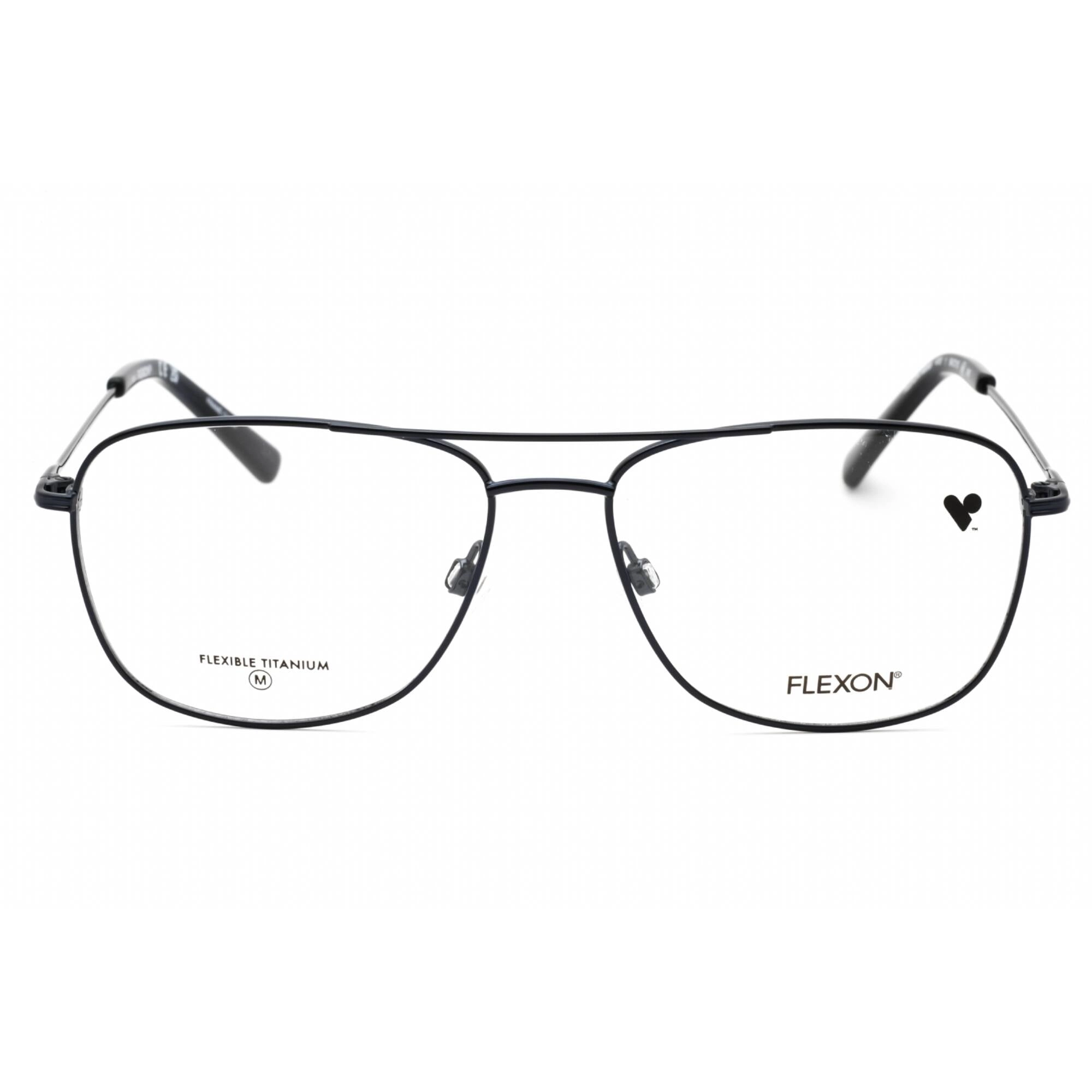 Flexon Men's Eyeglasses - Navy Metal Full Rim Frame | FLEXON H6065 410