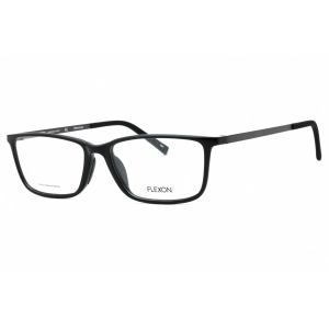 Flexon Men's Eyeglasses - Shiny Black Rectangular Full Rim Frame | FLEXON EP8014 001