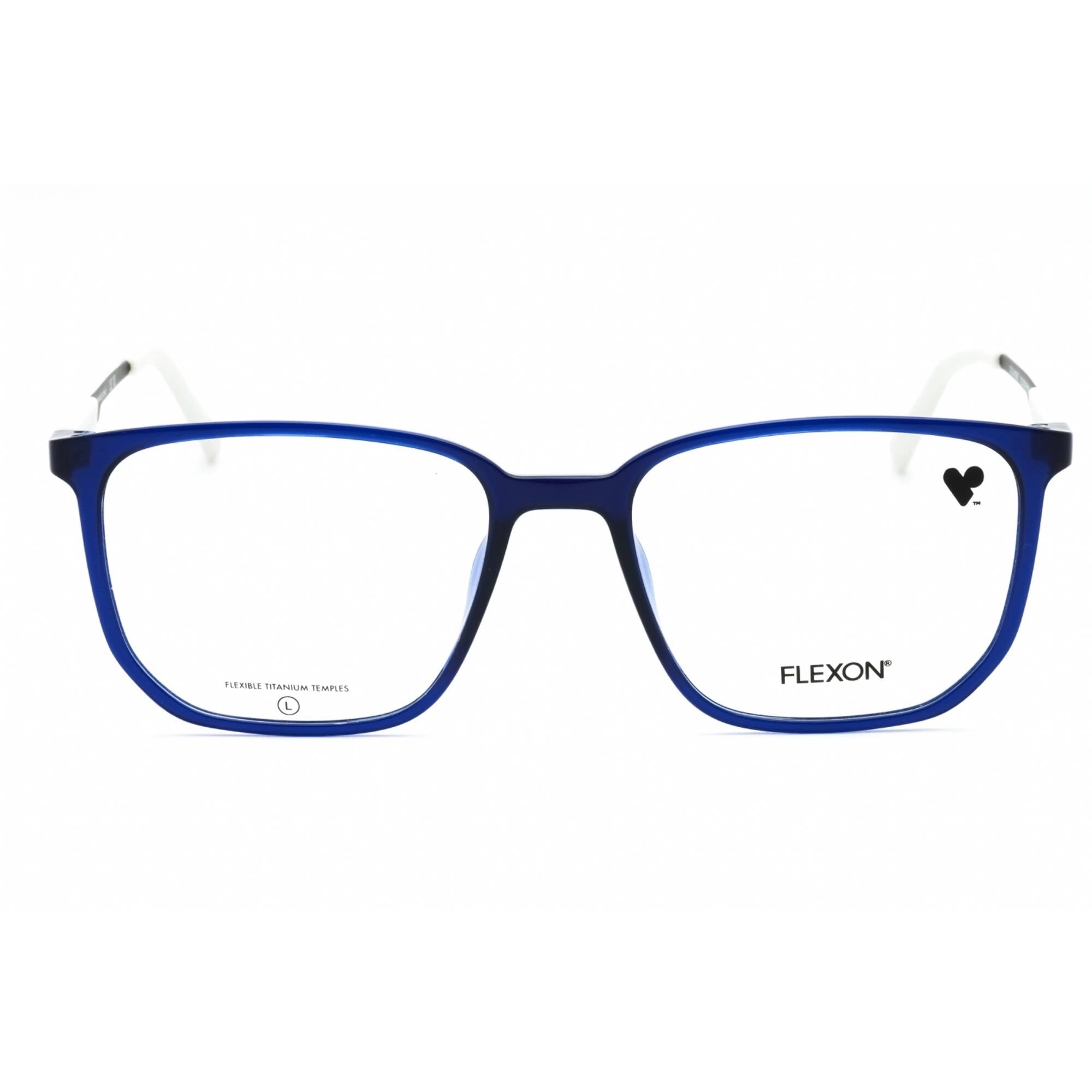 Flexon Unisex Eyeglasses - Shiny Crystal Navy Square Shape Frame | FLEXON EP8022 420