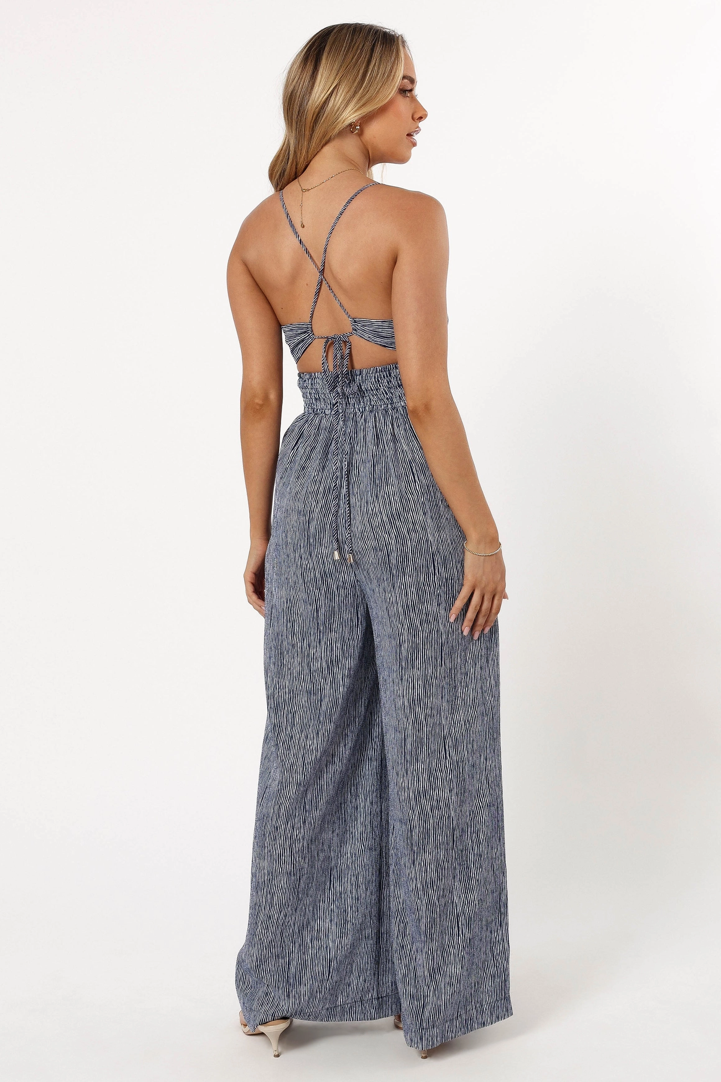 Floria Jumpsuit - Navy White