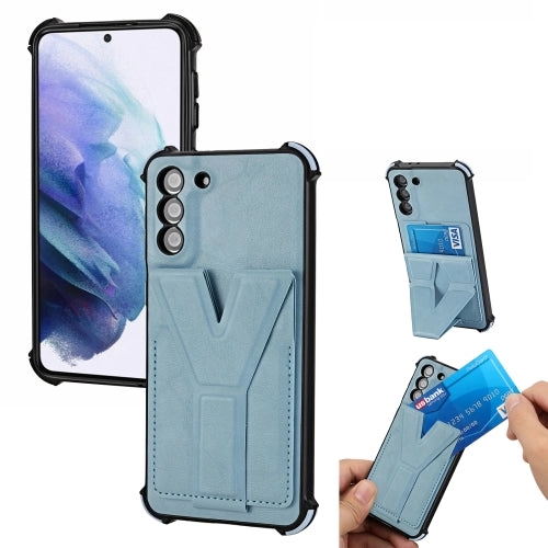 For Samsung Galaxy S21  5G Y Style Multifunction Card Stand Back Cover PU   TPU   PC Magnetic