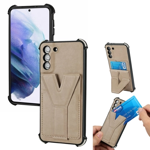 For Samsung Galaxy S21  5G Y Style Multifunction Card Stand Back Cover PU   TPU   PC Magnetic