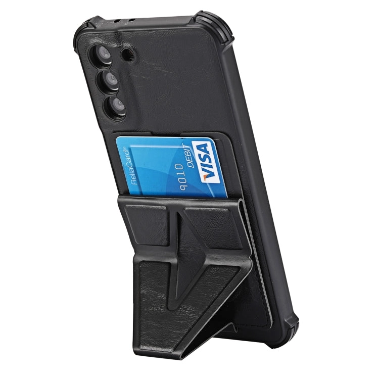 For Samsung Galaxy S21  5G Y Style Multifunction Card Stand Back Cover PU   TPU   PC Magnetic