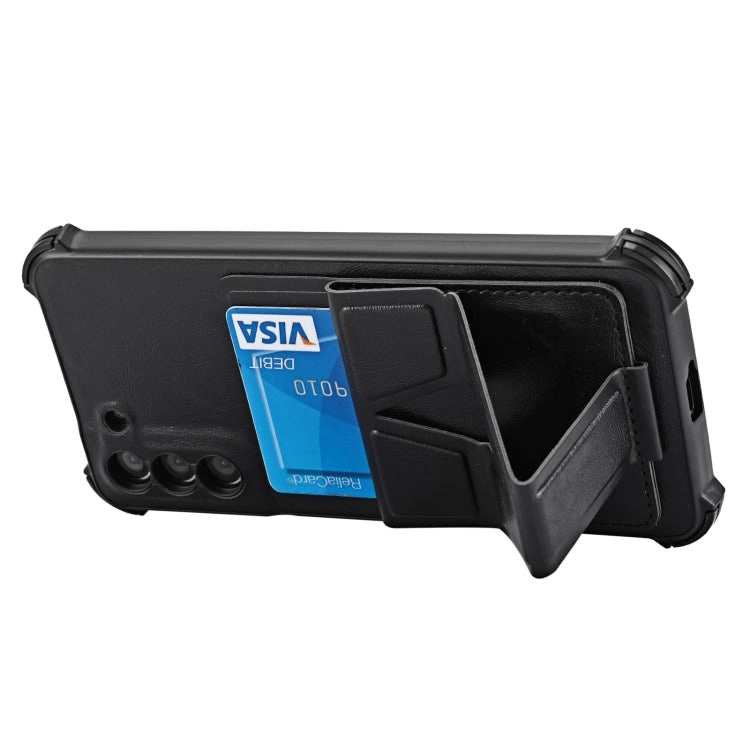 For Samsung Galaxy S21  5G Y Style Multifunction Card Stand Back Cover PU   TPU   PC Magnetic