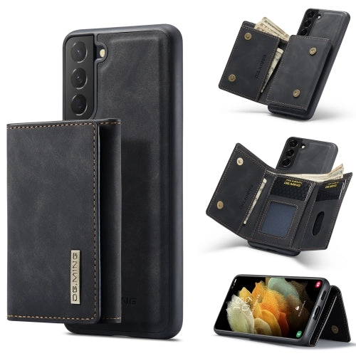 For Samsung Galaxy S21  DG.MING M1 Series 3-Fold Multi Card Wallet   Magnetic Back Cover Shockproof