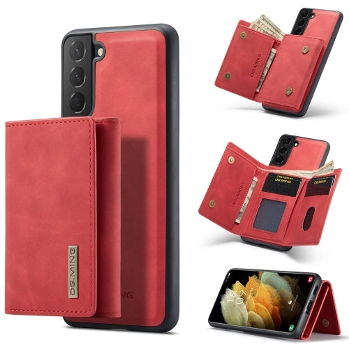 For Samsung Galaxy S21  DG.MING M1 Series 3-Fold Multi Card Wallet   Magnetic Back Cover Shockproof