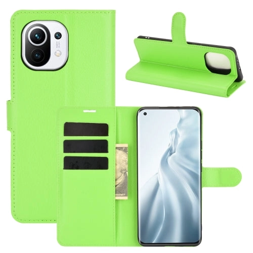 For Xiaomi Mi 11 Litchi Texture Horizontal Flip Protective Case with Holder  Card Slots